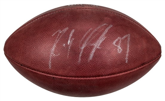 Rob Gronkowski Signed 2015 Super Bowl XLIX Game Used Football (Beckett)